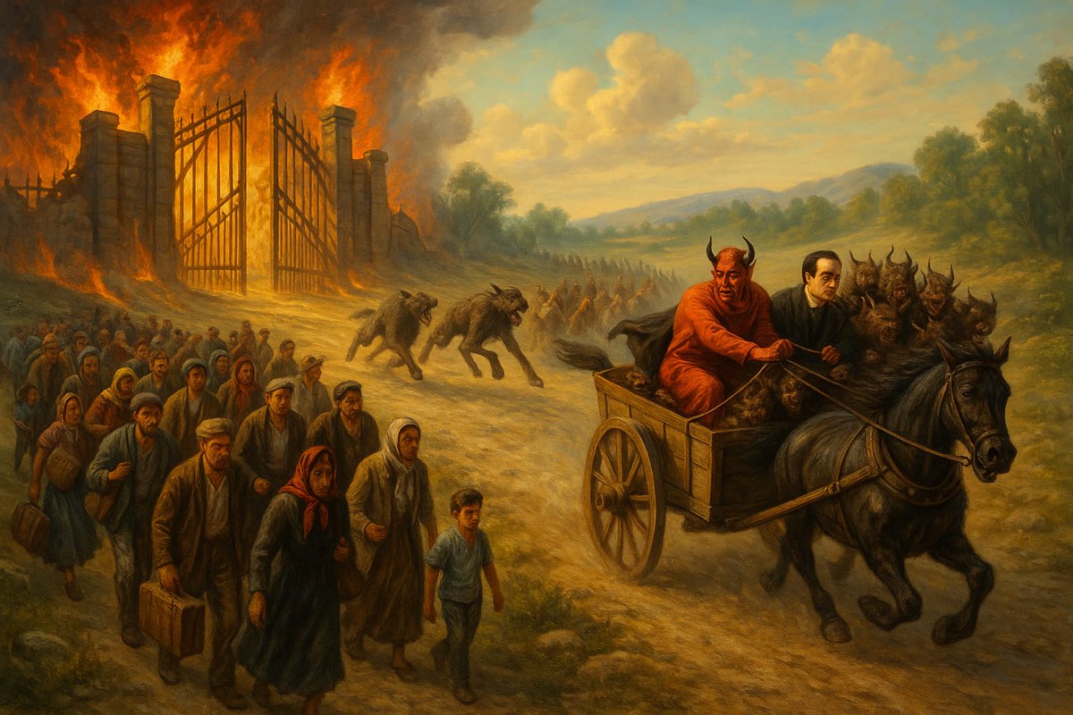 ScoriloTSV (@scorilotsv) on Twitter photo Satan, Dracula, and the Immigrants in Hell...!!! 😈🧛♂️🔥
It’s complete insanity. 🤯
Hell is trembling with fear. 😱
Satan sits and weeps nonstop, 😢
Only Dracula calms him down. 🧛♂️❤️
<a href="/Transylvan1ans/">Transylvanians</a>
Author: Irimie Cozac Scorilo, Brașov, Romania
Tiktoc... Satan, Dracula, and the Immigrants in Hell...!!! 😈🧛♂️🔥
It’s complete insanity. 🤯
Hell is trembling with fear. 😱
Satan sits and weeps nonstop, 😢
Only Dracula calms him down. 🧛♂️❤️
<a href="/Transylvan1ans/">Transylvanians</a>
Author: Irimie Cozac Scorilo, Brașov, Romania
Tiktoc...