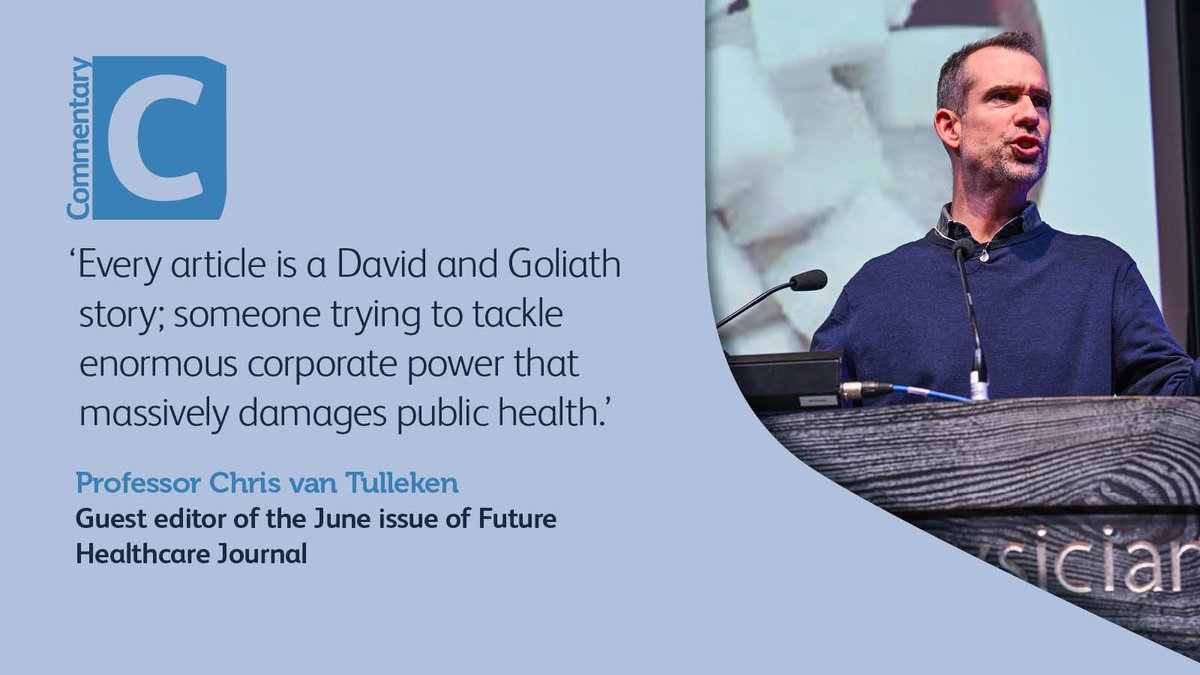 RCPhysicians's tweet image. Do you know the true impact of the commercial determinants of public health?
In the wake of editing @FutureHealthJ, @DoctorChrisVT talks ultra-processed food, alcohol and tobacco – and the conflicts of interest which hold back healthier policy – in the latest edition of…