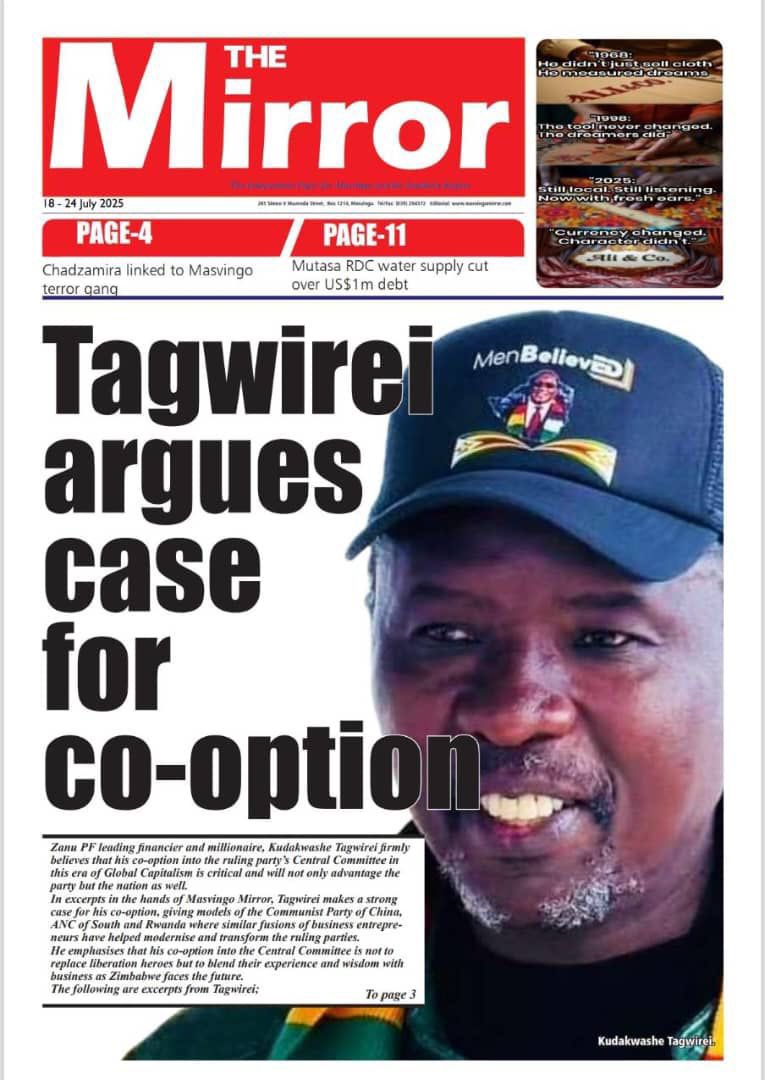 He is still making a case for his co-option? Thought it was a done deal?