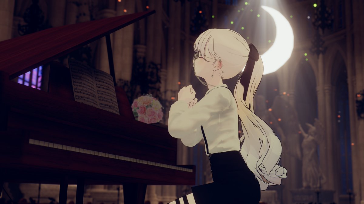 Charlotte202002's tweet photo. 🌙星巡りの大聖堂 ～ Charlotte's Moonlight Cathedral
🌟星と月の出会う場所。きっと銀河（ユメ）にだって手が届くでしょう。星巡りのクジラが祝福する大聖堂。🌙VR結婚式、ライブ、イベント、撮影会などでぜひご活用ください♪(新作)
https://t.co/F1nTyoG0UJ #VRChat_world紹介 https://t.co/5wpp1aPc5o