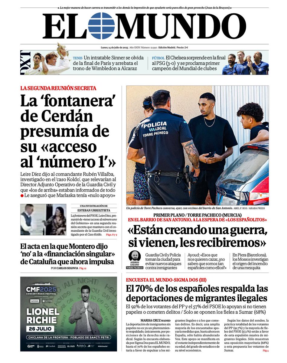 abelfros's tweet image. 🗞️ Portada y reportaje el día 14J en diario @elmundoes sobre el conflicto de la inmigración musulmana en el barrio de San Antonio de #TorrePacheco
#fotoperiodismo #fotografo #Reportaje