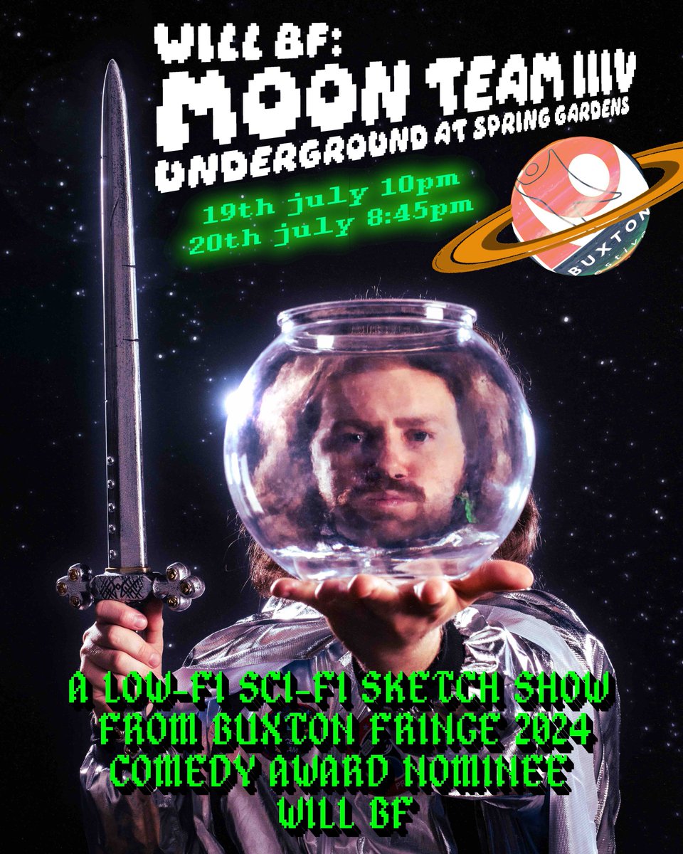 will bf (@willbfff) on Twitter photo Thrilled to be taking my new show to the <a href="/buxtonfringe/">Buxton Fringe</a>! We open tonight at 10pm with another at 8:45pm tomorrow at <a href="/underthefringe/">Underground Venues</a> !
come along! it'll be a blast (off) ! Thrilled to be taking my new show to the <a href="/buxtonfringe/">Buxton Fringe</a>! We open tonight at 10pm with another at 8:45pm tomorrow at <a href="/underthefringe/">Underground Venues</a> !
come along! it'll be a blast (off) !