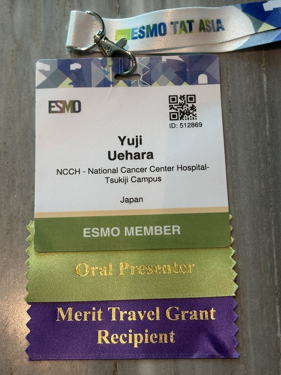 DrYujiUehara's tweet image. Honored to receive a merit travel grant and deliver an oral presentation at this exceptionally well-organized meeting. The food has been excellent too! 🙏 ✨@myESMO
#ESMOTATAsia25