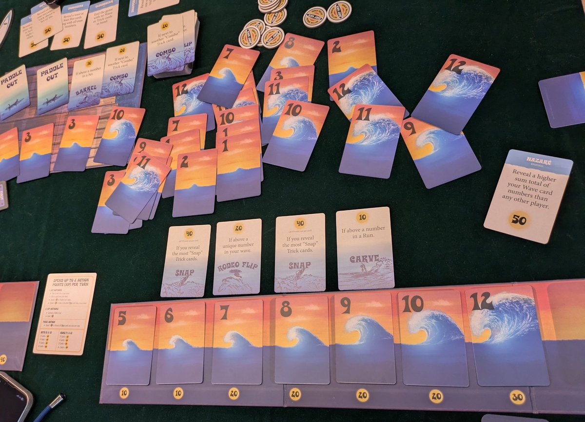 qon40416144's tweet image. りむオフ:Light表参道会。今日は波に乗ったり飲み込まれたり。海辺のゲーム多めで夏って感じでした〜🦀
①The Perfect Wave
②WAVE
③フリテンくんカードゲーム
④シーサイド
⑤センチュリー:ゴーレム
⑥マジックフォールド
⑦サーフォサウルス・マックス
⑧ORIGINE