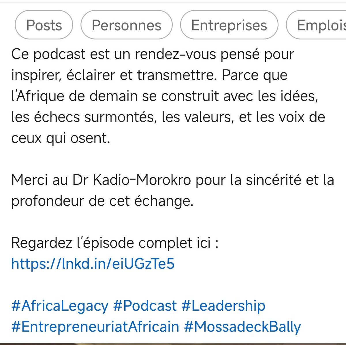 Le fondateur des hôtels Azalaï se lance dans les podcasts en recevant des invités 🔥👌 J'aime beaucoup l'idée de transmission de ce grand dirigeant africain 👏🏽