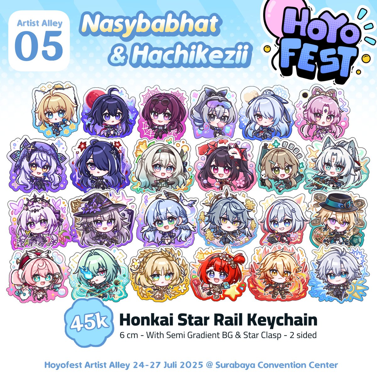 NasyBabhat's tweet image. Nasybabhat x @furashii #Hoyofest2025 OTS Catalog  and GA

🗓: 24-27 July 2025
📍: Surabaya Convention Center (Booth 05)
🎨 : genshin impact &amp;amp; honkai star rail

#HoYoFEST2025catalog  
GA rules below ⬇️
(1/5)