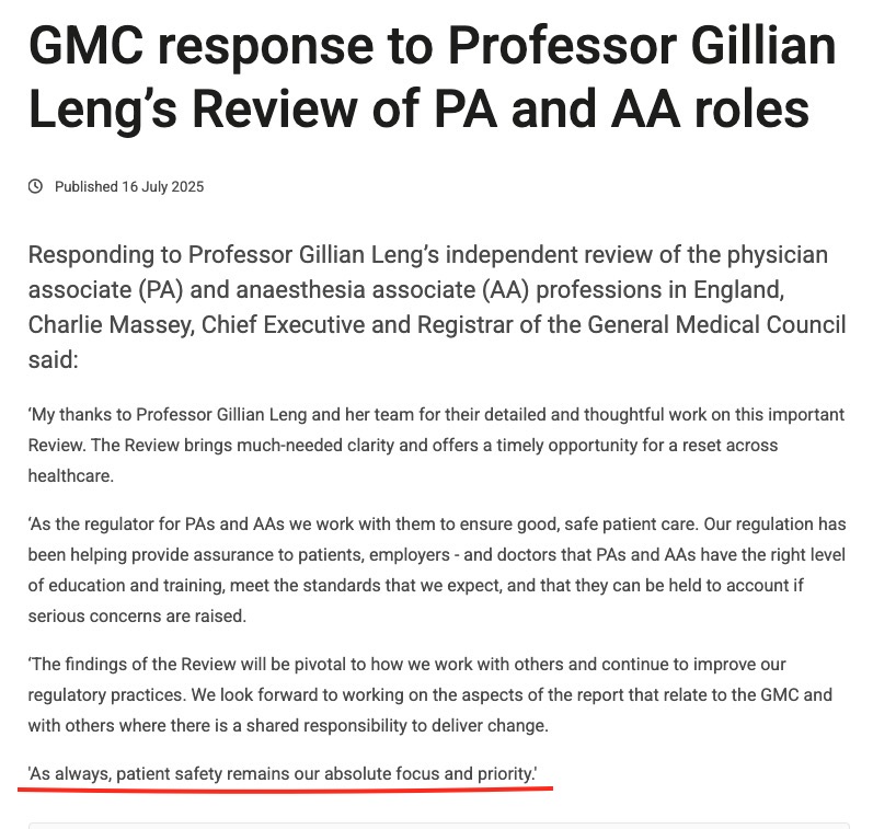 Art_Li's tweet image. Oh no it isn't, @gmcuk 's Massey tried to interfere with scopes of practice proposed by some Royal Colleges because they might limit opportunities for MAPs. We have receipts.