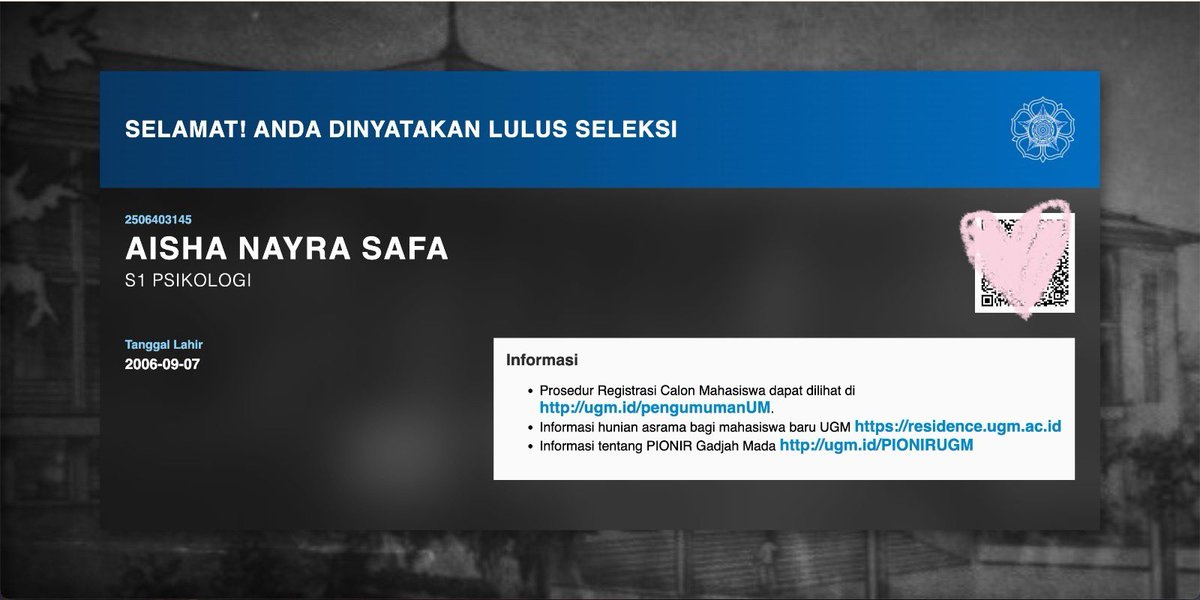 aitales000's tweet image. hiii psiko ugm 🥹🤍 ternyata bukan cuman mimpi ya