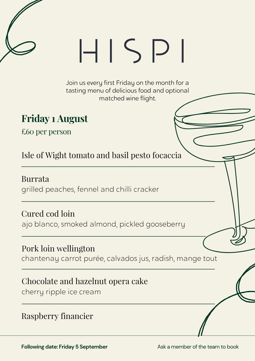 Our new tasting menu is here and it’s a beauty!
Summery flavours to manifest a return of that gorgeous weather we had.

🍴Tasting menu £60
🥂Optional wine flight £30

We can cater for dietary requirements and allergens with some notice, just pop a note on your reservation.