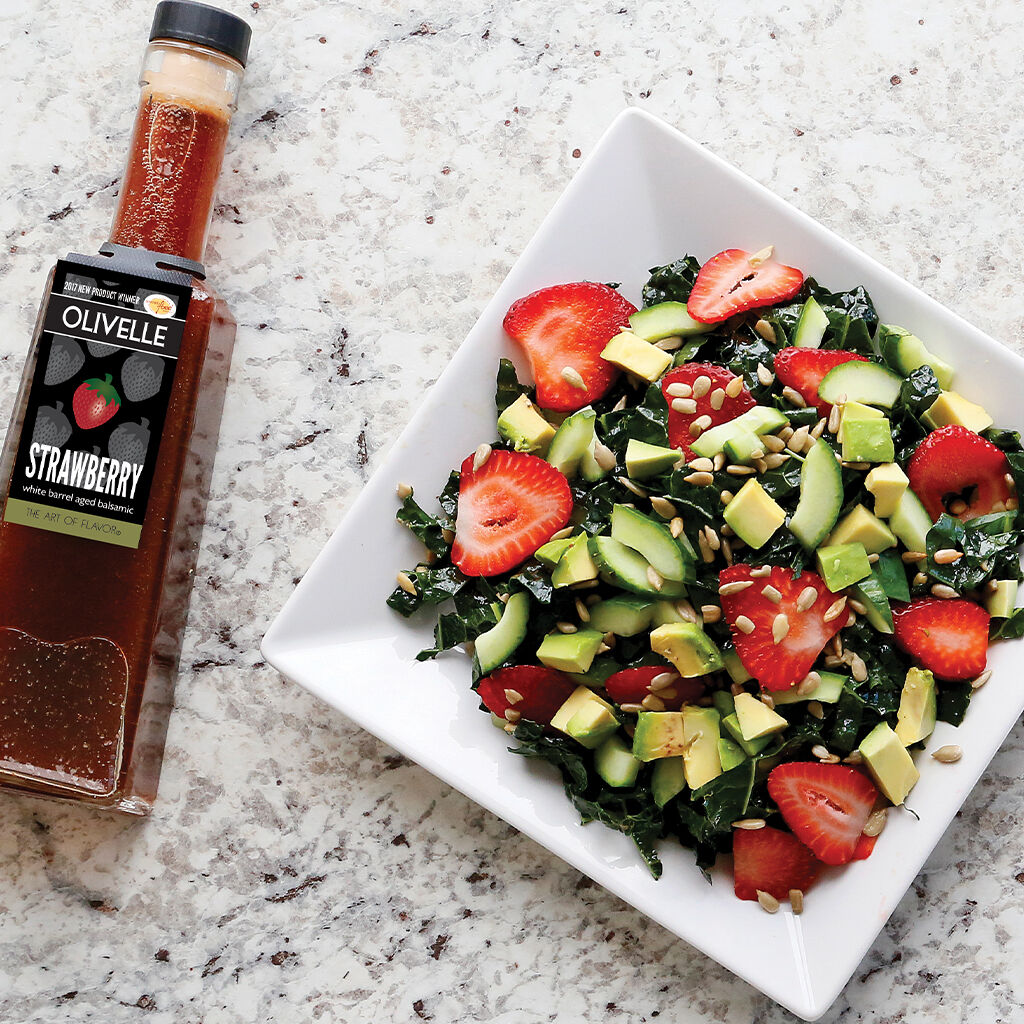 ChivillaBay's tweet photo. Say hello to Olivelle's Strawberry White Barrel Aged Balsalmic! Sweet, tangy, and totally unexpected. Drizzle it on spinach salads, brush it over grilled chicken, or shake up a berry vinaigrette that'll make you forget store-bought even exists. 
https://t.co/CBKCiqOzwP https://t.co/L5jcZMxqSU