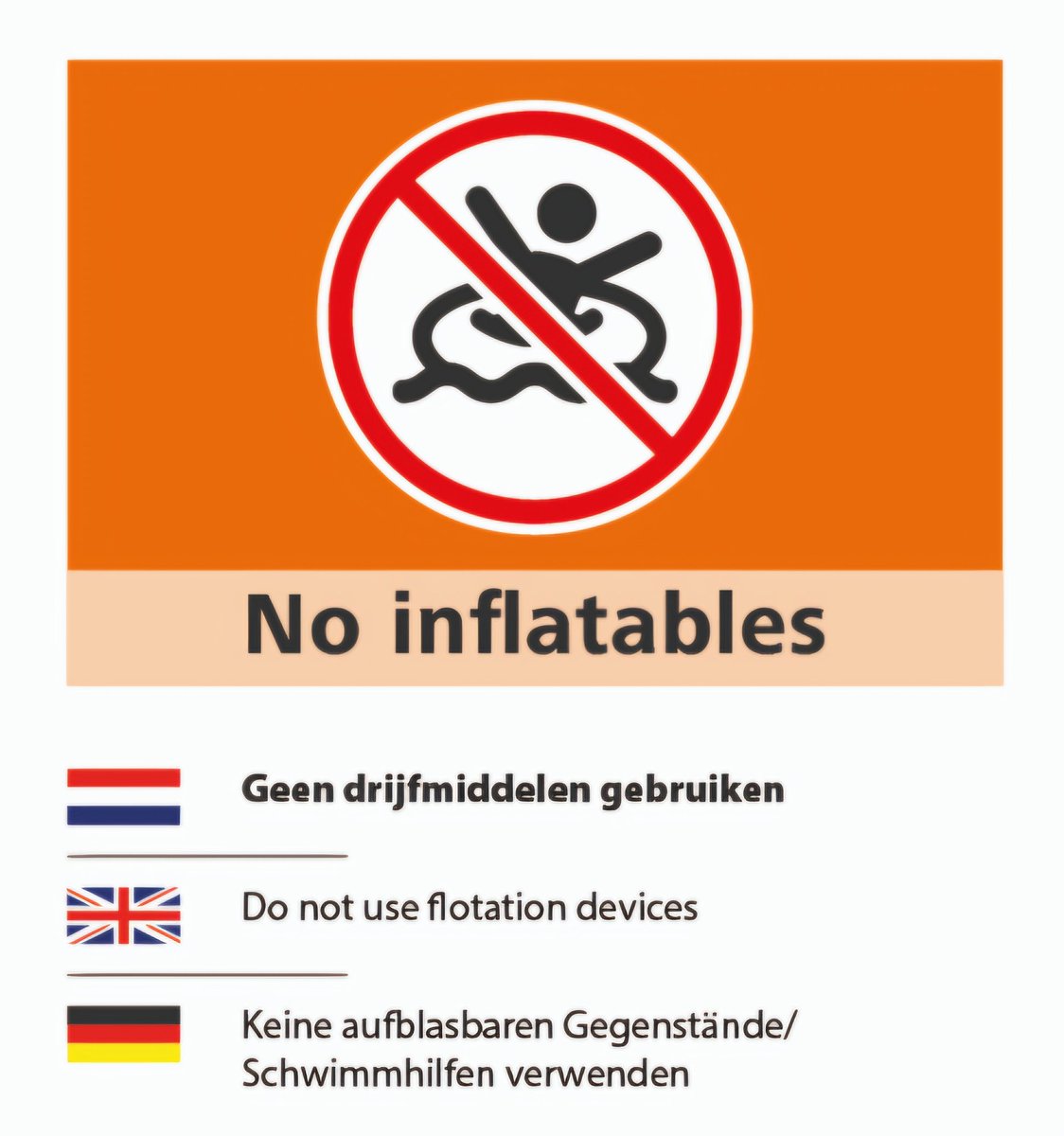 In verband met de harde landwind richting zee is de Oranje vlag gehesen op het Haagse strand. Gebruik geen drijfmiddelen in verband met het risico op afdrijven richting zee.