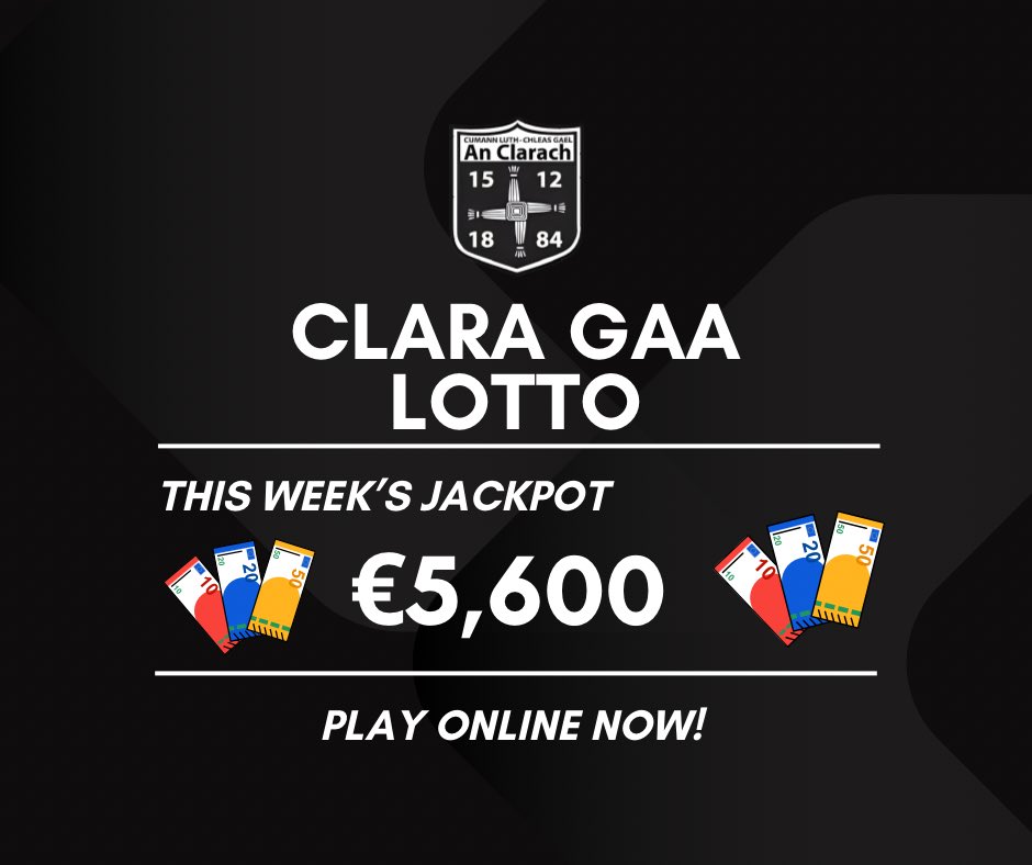 Clara Gaa Club (@clara_gaa_club) on Twitter photo ๐ฐThis weekโs jackpot: โฌ5,600!๐ฐ
๐๏ธ Play online now: play.clubforce.com/play_newa.asp?โฆ
Online entries close Sunday at 6PM โฐ
You can also grab your ticket from Clara GAA lotto books available in shops around town or at Bingo Sunday Night!
Best of luck and thanks for your support! โซ๏ธโช๏ธ ๐ฐThis weekโs jackpot: โฌ5,600!๐ฐ
๐๏ธ Play online now: play.clubforce.com/play_newa.asp?โฆ
Online entries close Sunday at 6PM โฐ
You can also grab your ticket from Clara GAA lotto books available in shops around town or at Bingo Sunday Night!
Best of luck and thanks for your support! โซ๏ธโช๏ธ