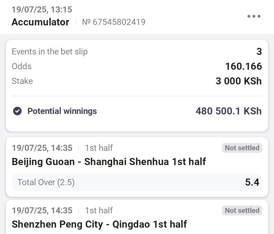 1st half affairs 💸🤑
160 odds. #IpoSiku

AFROPARI 🟢

Register: tinyurl.com/4kzj9vyv
Use Promocode: REZY

Slip code: 8YQDD