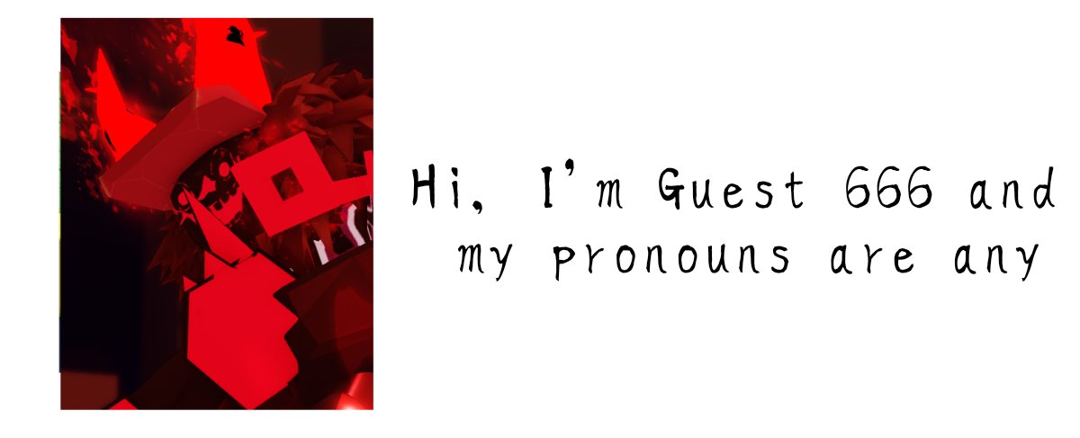 Hi, I'm Guest 666 and my pronouns are any (@fsk_g666prns) on Twitter photo 