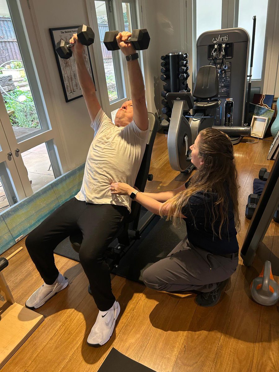 JimmyBarnes's tweet image. I work with Trinidad, an exercise physiologist who’s been helping me build up my strength after three years of on-and-off surgeries. The only problem is, she’s showing me how to use muscles I didn’t even know I had.
