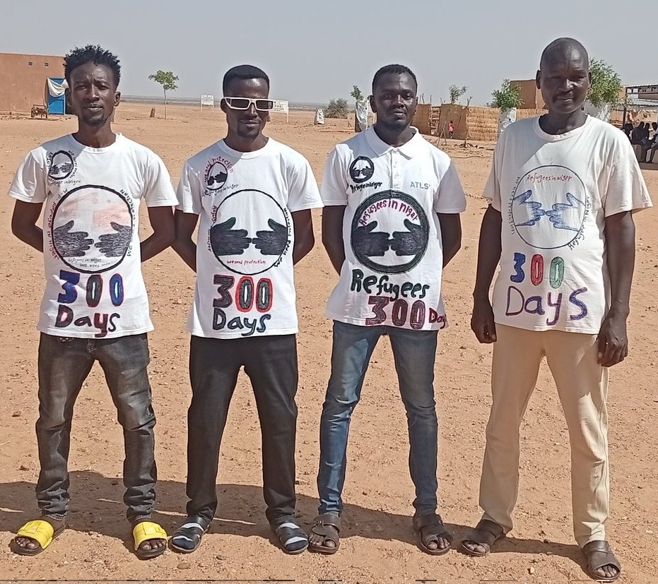 refugeesniger's tweet image. The tenth month of the peaceful protest in Agadez. Despite threats, violations and starvation, the refugees continue to demand their legitimate rights.
Agadez is not safe for refugees #KeepEyesOnAgadez
Day 300
@UNHCRNiger @TIPSOM_WCA @UN_News_Centre @UNGeneva @UKinNiger