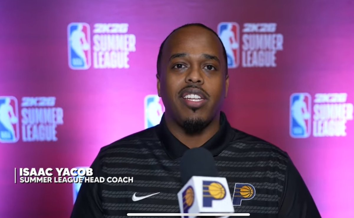 Alex Golden (@alexgoldennba) on Twitter photo Isaac Yacob is the first Pacers Summer League Coach to finish with a record above .500 with zero 1st round draft picks in the current Rick Carlisle era.
Yacob & Mike Weinar are the only coaches to finish with SL winning records in the Rick Carlisle era as well.
Congrats <a href="/IY14/">Isaac Yacob</a>! Isaac Yacob is the first Pacers Summer League Coach to finish with a record above .500 with zero 1st round draft picks in the current Rick Carlisle era.
Yacob & Mike Weinar are the only coaches to finish with SL winning records in the Rick Carlisle era as well.
Congrats <a href="/IY14/">Isaac Yacob</a>!