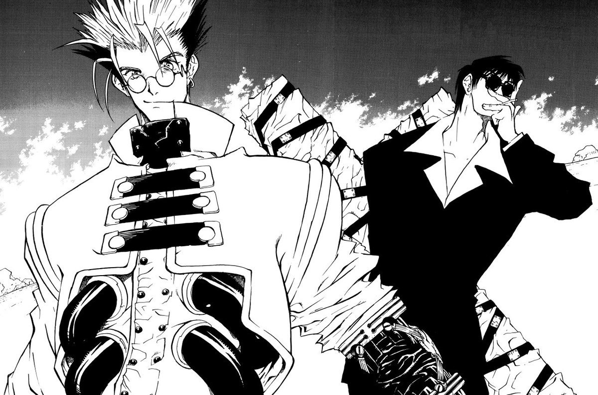LeoTheArmada's tweet image. Trigun and Gachiakuta have been massive eye openers when it comes to making me understand style and design.
These 2 mangas have single handedly changed the way I illustrate, and wanna illustrate clothing in the future.
Such good mangas, full of style and substance.