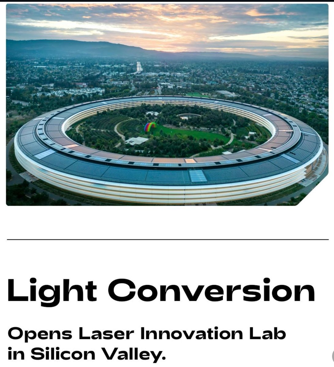 Dakasr2's tweet image. 🇱🇹🔬 Lithuanian laser power enters Silicon Valley!
Vilnius-based Light Conversion has opened a new laser micromachining applications lab in California - right in the heart of global tech innovation.
A world leader in ultrafast laser technology, Light Conversion has over 9,000…