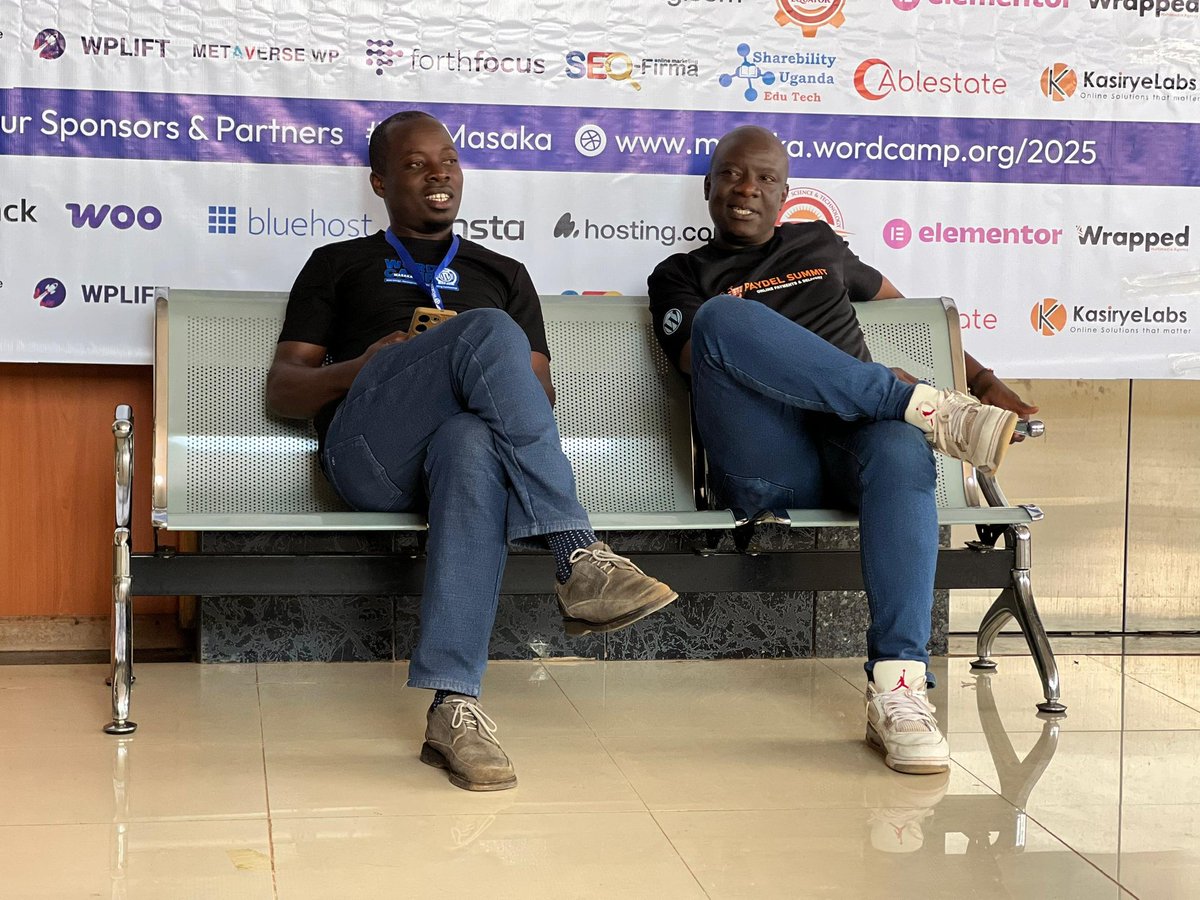 Meeting with <a href="/SteveUG/">Restless Teacher™</a> was another experience at <a href="/WordPressMasaka/">WordCamp Masaka 2025</a>. Here finalising day two at #WCMasaka2025.