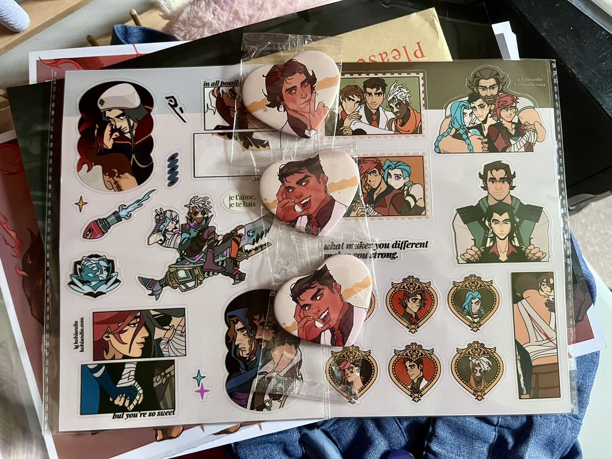 ruinthatboy's tweet image. Got my @kohiandie goodies and they are so beautiful 😭 one Jayce pin for me, one for my friend! 🥳✨