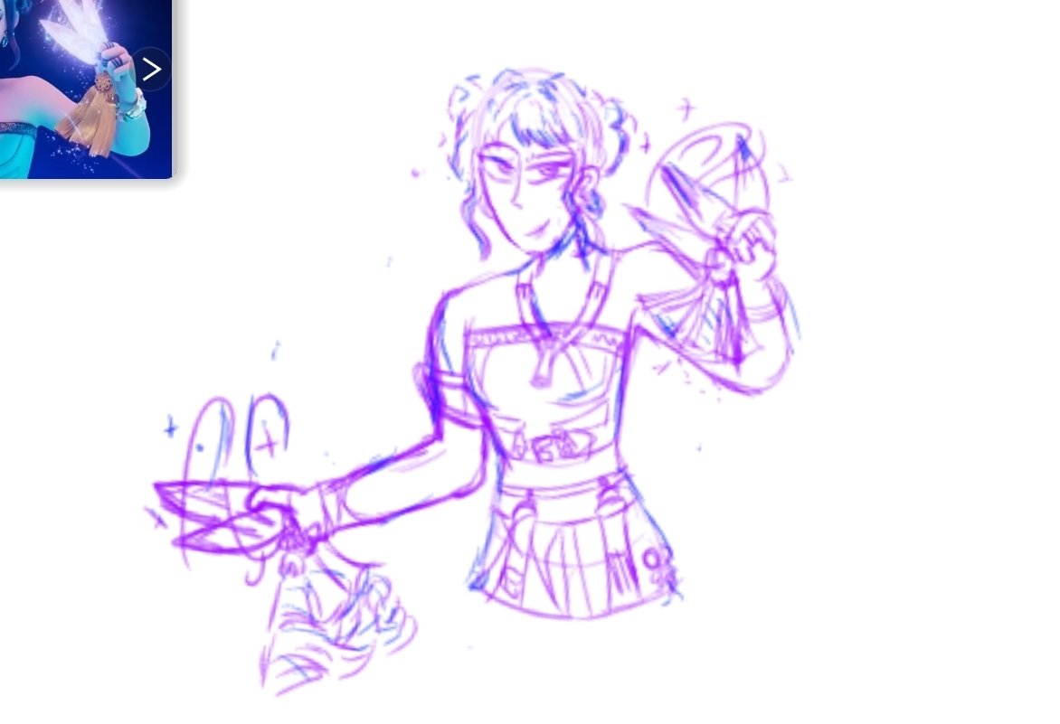 nwidok's tweet image. zoey doddle I made yesterday :33

#kpdh #kpdhfanart #KPOPDEMONHUNTERS #kpopdemonhuntersnetflix #zoey #rumi #polytrix #mira 
(I FORGET THE THIRD BLADE ON THE LEFT SRRYYRY!!! &amp;gt;&amp;lt;))