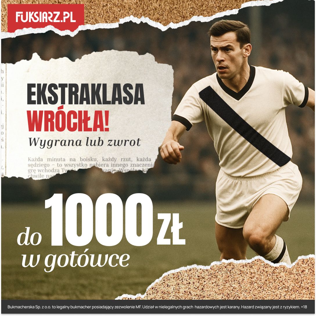 K_Stanowski's tweet image. Wczorajsze spotkania pokazały, że najlepszą ofertą na Ekstraklasę jest zakład bez ryzyka. W Fuksiarz w przypadku niepowodzenia otrzymacie zwrot 50% do 1000 zł w gotówce za pierwszy zakład! 🔥
Odbierz 1000 zł: fuksem.pl/Stan1000
#reklama