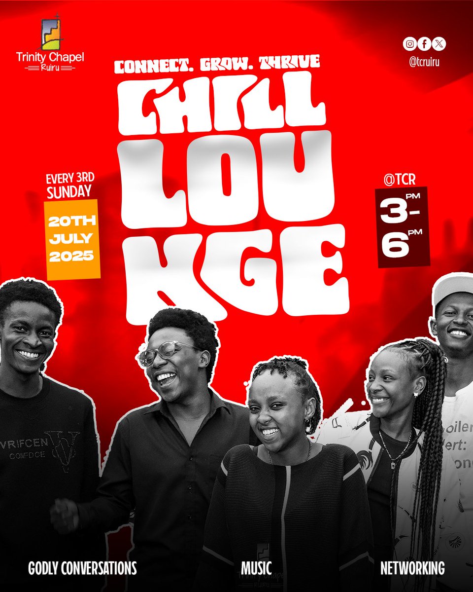 Trinity Chapel Ruiru (@tcruiru) on Twitter photo It's all systems go for #ChillLounge β an afternoon of some wonderful conversations, networking & the best mix of music all this for our fantastic group of people β the young professionals. Don't miss out & come with a friend!!! <a href="/edu_stu/">Eduardo Sturaro</a> <a href="/enock_mwenyi/">Enock Mwenyi</a> <a href="/kimondo_jackson/">Millennial Teacher</a> <a href="/iSteeveKe/">Son Of Africa π π°πͺ</a> It's all systems go for #ChillLounge β an afternoon of some wonderful conversations, networking & the best mix of music all this for our fantastic group of people β the young professionals. Don't miss out & come with a friend!!! <a href="/edu_stu/">Eduardo Sturaro</a> <a href="/enock_mwenyi/">Enock Mwenyi</a> <a href="/kimondo_jackson/">Millennial Teacher</a> <a href="/iSteeveKe/">Son Of Africa π π°πͺ</a>