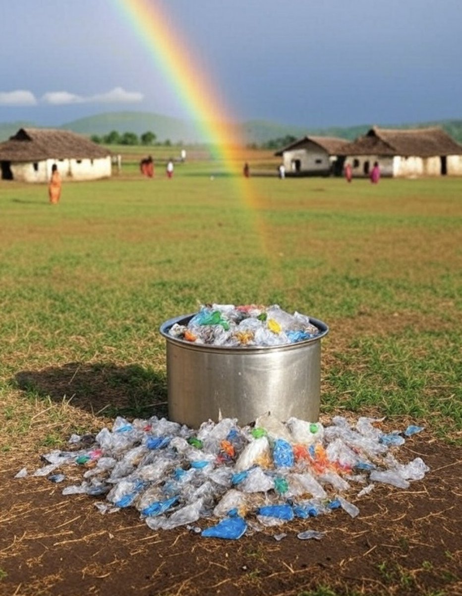 iGarbageCoin's tweet photo. A beautiful rainbow in India.

Trash is the best 🥰 https://t.co/nmqbLS1dEf