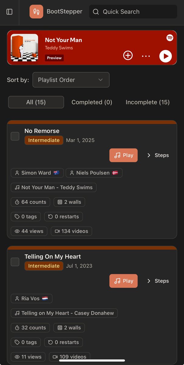 BootStepper's tweet image. Say hello to BootStepper 👢✨ — the all-in-one website for everything line dancing.

🎵 Search your favorite dances
🕺 Find choreographers
📀 Explore songs &amp;amp; playlists
📋 Browse step sheets effortlessly

No more outdated sites or PDFs. BootStepper brings it all together!