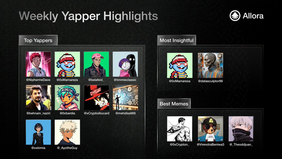 I’ve ranked top yapper highlight twice on <a href="/AlloraNetwork/">Allora</a> weekly leaderboard 

We are not the same

I’ll keep preaching about this decentralised AI network 
gML