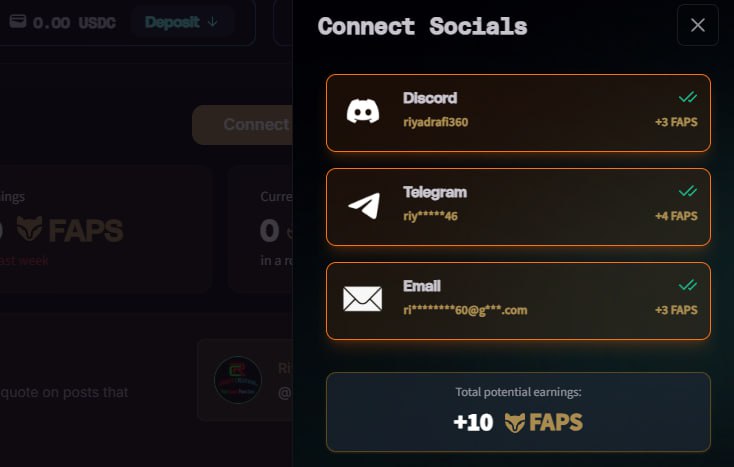 Riyad's Creation (Ø,G) (@riyadrafi50) on Twitter photo PSA for all Fappers:
Social connect is LIVE +3 FAPS for Discord +4 FAPS for Telegram & +3 Faps for email <a href="/FractionAI_xyz/">Fraction AI</a> PSA for all Fappers:
Social connect is LIVE +3 FAPS for Discord +4 FAPS for Telegram & +3 Faps for email <a href="/FractionAI_xyz/">Fraction AI</a>
