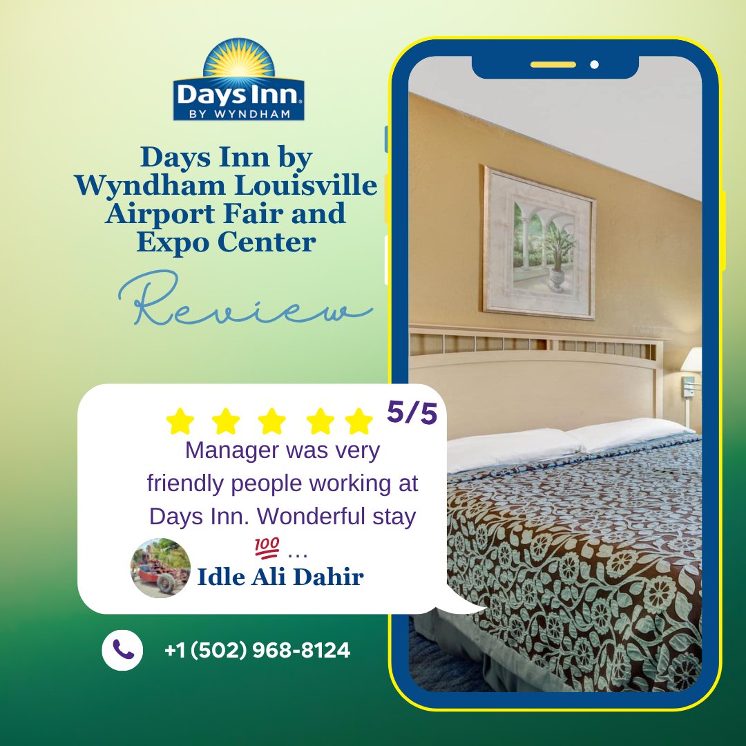 DaysLouisville's tweet photo. Your amazing 5-star feedback truly means the world!
We're so glad you enjoyed your stay and hope to see you again soon.
https://t.co/ymHwAVxHX8
#review #reviews#guest review #guestfeedback #Happyguest #guestappreciation https://t.co/GULmyL2QQG
