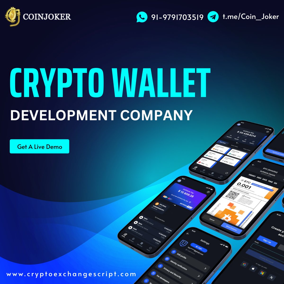 coinjoker_tech's tweet image. Looking for a Top #CryptoWalletDevelopment Company?

We specialize in building #customcrypto wallets that support multiple coins, #NFTs, #DeFi, and unmatched security standards.

Launch your next-gen crypto wallet solution &amp;gt;&amp;gt; bit.ly/3mu0hz9

#CryptoUAE #CryptoSingapore