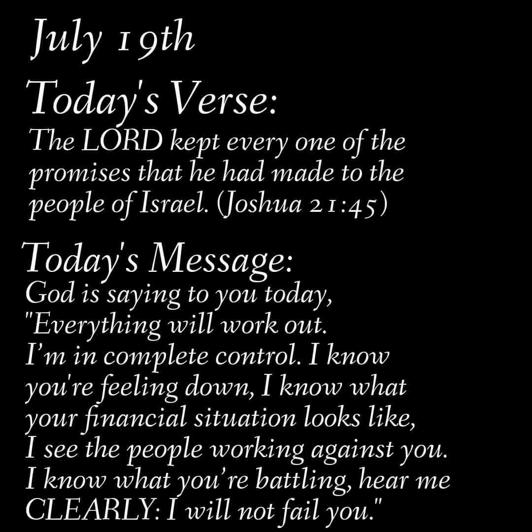 Here's a Saturday a boost to awaken your spirit and uplift your day!
#HeIsWithYouAlways 
#HisPromiseIsTrue 
#TrustHim 
#HeIsWorkingItOut 
#Listen
#NewDoorsAreOpening
#GetReady  

Be well!
Dr. RC💜💛