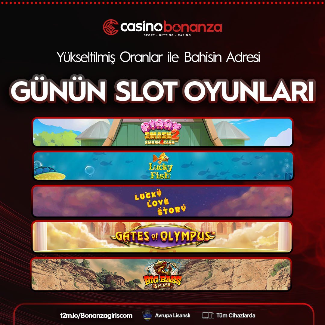 ☀️ Kazandıran Slot Oyunları ☀️
 
🍀  Hemen Üye Ol , İlk Yatırımını Yap Günün Slotlarıyla Kazancını Kap! 

*⃣  #Casinobonanza'da En Yüksek Kazançlar Seni Bekliyor! 

❤️  "Heyecanı Yakala, Kazancın Casino Bonanza'da!"

🔗 t2m.io/casinobonanzac…