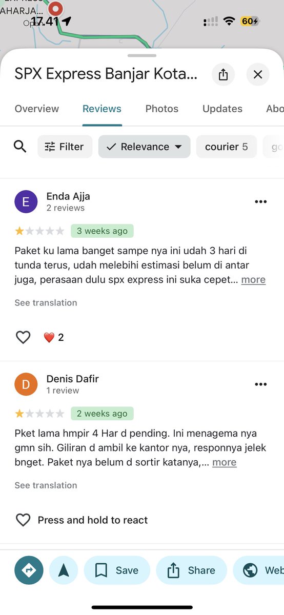 aangeel666's tweet photo. SPX Express Banjar sejak ganti leader ratingnya jelek2 banget gaada yang diatas 2 bintang. Pecat aja deh leader kayak gitu kasian pelanggan2nya. 
Tindak lanjuti nih @ShopeeID @Spxid_transit @ShopeeXpress @SPX_Shopeexpres https://t.co/cpZf8uiUX9