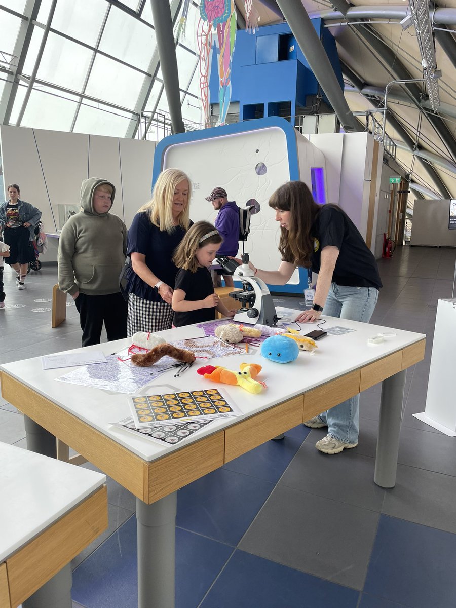 LabEdwards's tweet image. We spent a day at the @gsc1 Meet the Expert event! The Mighty Microbes activity is about the importance of healthy habits for a healthy gut microbiome. We explored what these bacteria look like under a microscope, and what each digestive tract organ does!👩🔬🔬
#science