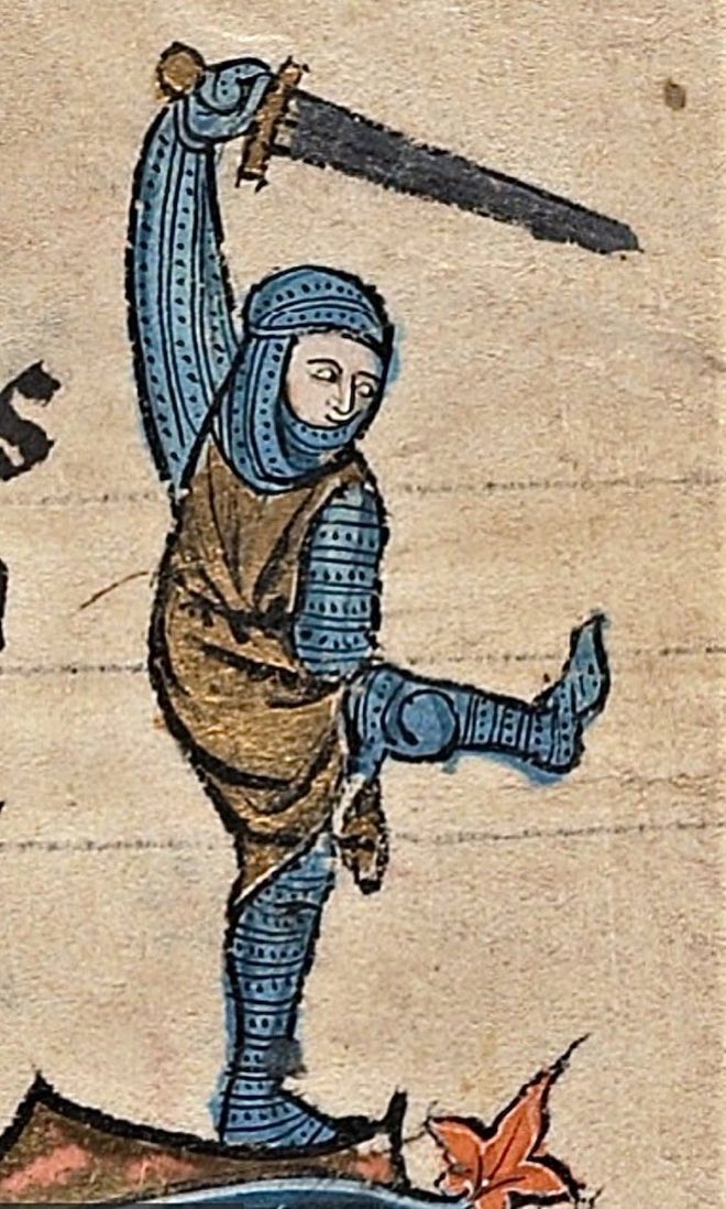 MedMilMedicine's tweet image. From the medieval ‘Ministry of Silly Walks’ - late 13th century, Beinecke Rare Book and Manuscript Library, MS 229, f. 326r