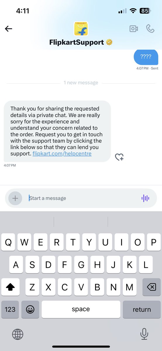 Kiranunni's tweet photo. @flipkartsupport Thanks for the precious information. I have already tried the useless Chatbot but it was of no use. I want to get in touch with the delivery person. https://t.co/1xdZ8hsIEq
