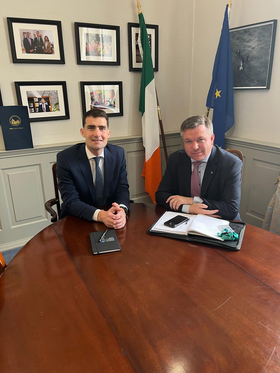 I had a very productive meeting with Minister Jack Chambers where we discussed the upcoming National Development Plan, and my priorities for investment in Dublin Mid-West, including:

🏠 Housing provision
🚟 Public transport
⚡️Energy and the grid
💦Water  
🏫Social infrastructure