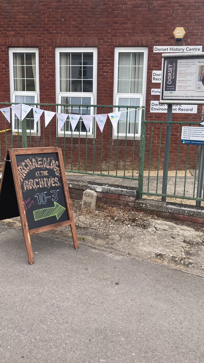 DorsetFlo's tweet image. Join us at the Dorset History Centre today. Free event. #FestivalofArchaeology
