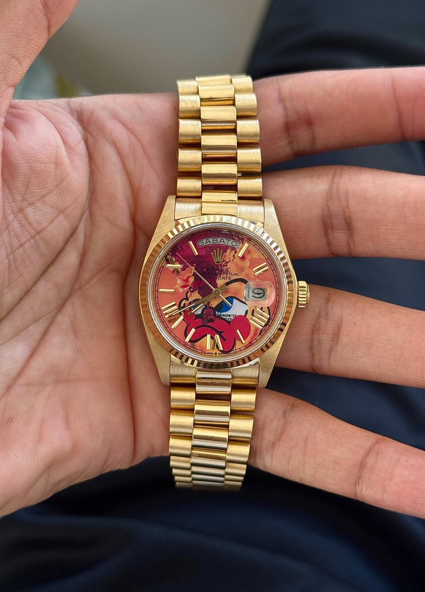 streetsouk's tweet image. First look at the new Slawn x Rolex Daydate watch set to release in August 2025