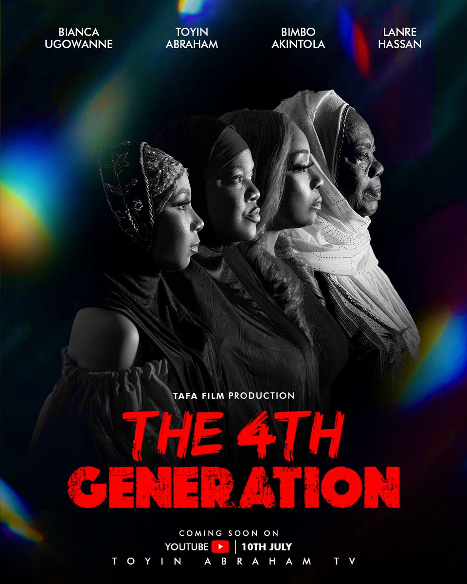 toyin_abraham1's tweet photo. *The 4th Generation* is a movie for *everyone* and *every family* β powerful, emotional, and deeply relatable.
Itβs a *must-watch* and now showing on *Toyin Abraham TV* on YouTube.
Donβt miss it!
#The4thGeneration #FamilyStory #ToyinAbrahamTV #NowShowing #MustWatch https://t.co/yFIewggCOh