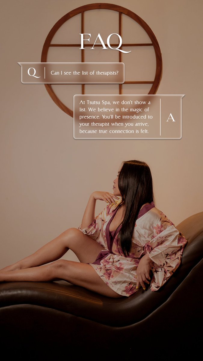 TsuTsuSpa's tweet photo. You don’t need to choose. At Tsutsu Spa, we welcome you into a space where calm finds you — and so does the right therapist. Trust in presence, trust in experience. That’s the Tsutsu way. 

#TsutsuSpa #MensSpa #MenSpaBali #ConnectionMatters #LuxuryCalm https://t.co/sDd8GcMTlo