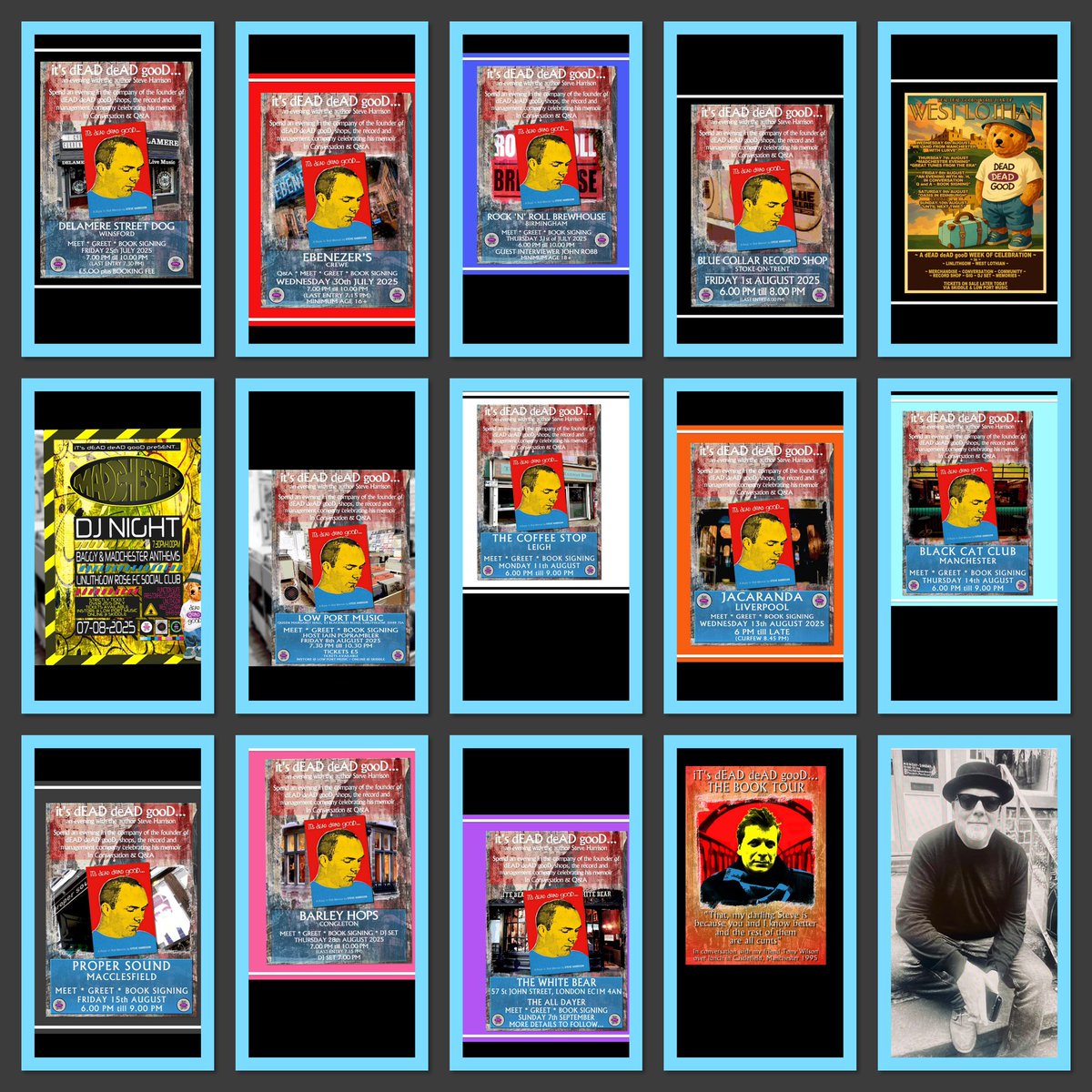 “It’s dEAD deAD gooD” the Book Tour 

“No Sleep til Wallasey…” an evening with the founder and author Steve Harrison 📚

#itsdeaddeadgood #steveharrison #musicindustrybook #booktour #deaddeadgood #transworldrecords #madchester 

Order  Here 🔽

🎫 📕 

linktr.ee/deaddeadgood