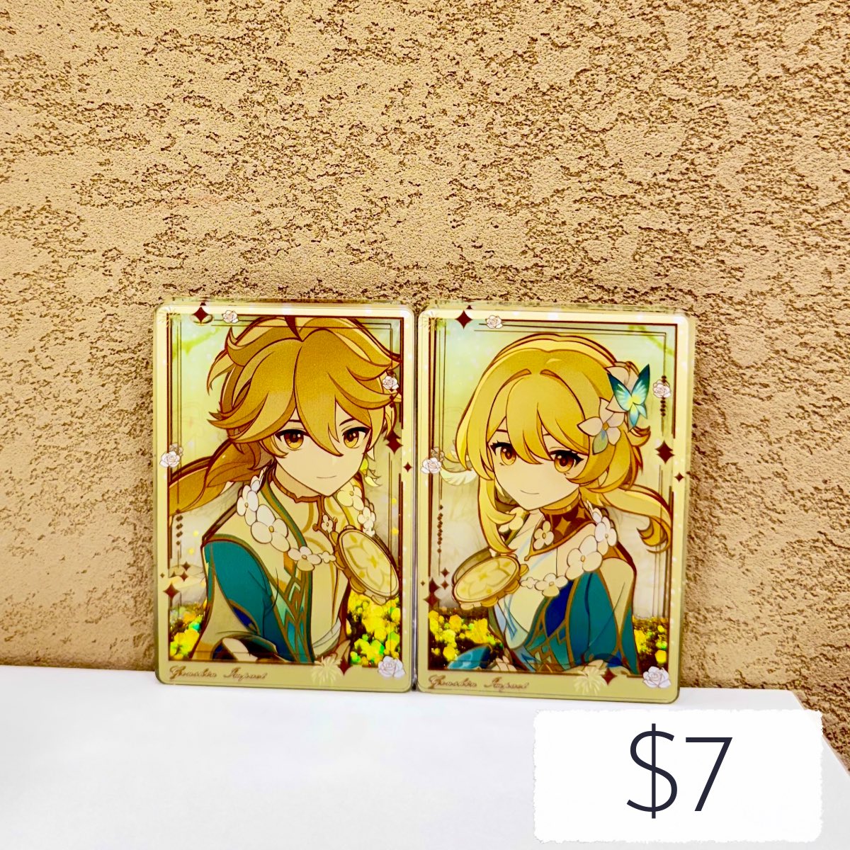 houseofpaimon's tweet image. Genshin Impact | Unofficial merchandise: Glitter Shaker - Aether / Lumine [preorder]
