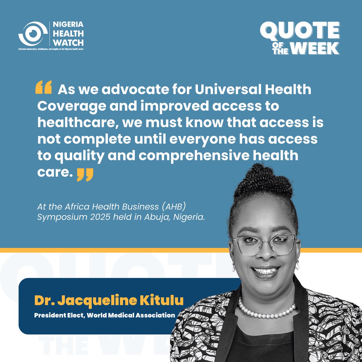 The path to sustainable development runs through health. True health is not just about access, but access to care that heals, protects, and empowers. Only then can Universal Health Coverage become a reality and the SDGs within reach.

Health is not a cost but a strategic