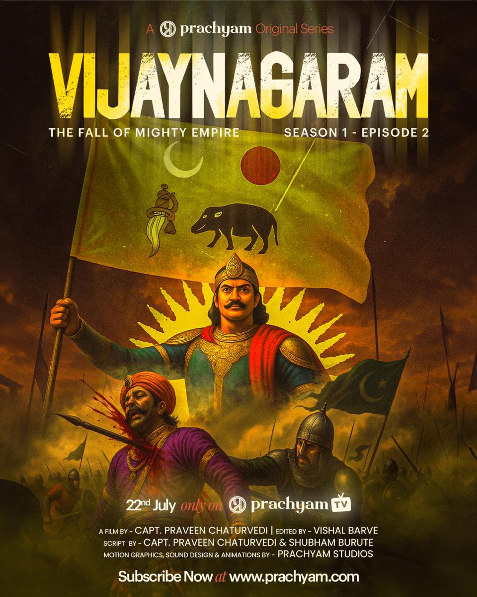 prachyam7's tweet image. Mark Your Calenders!📅
Vijaynagaram ⚔ Episode 2 Dropping on 22nd July!
Only on Prachyam.com 🎬