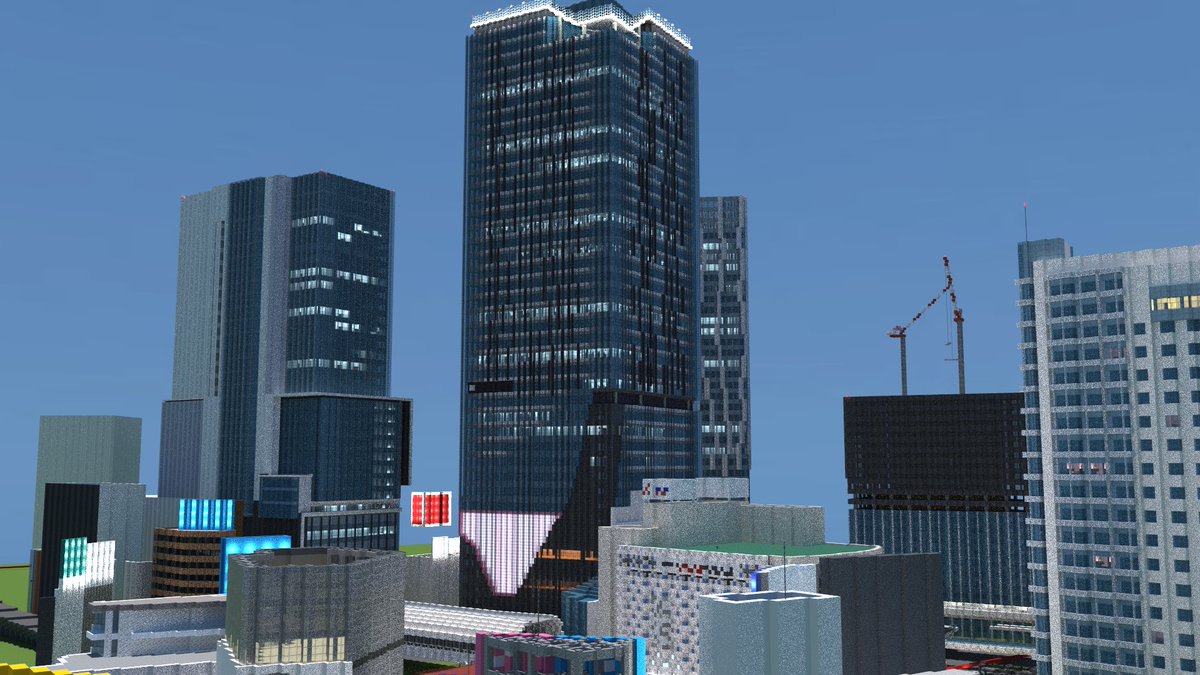 mm03_minato's tweet image. 渋谷スクランブルスクエアできてきた
 #minecraft建築コミュ